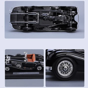 1:18 Mastelis Modeliavimas Diecast Lydinio Senovinės Modelis Žaislai 1936 500k Klasikinis Versija Diecast Metal Derliaus Automobilio Modelio, Kolekcines