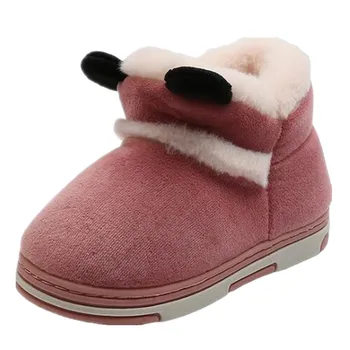 Mergaičių Medvilnės batai 3-7 metų amžiaus vaikų mielas kūdikis didelis medvilnės sniego batai padengti kojų plius aksomo šiltas batai 2020 m. žiemos naujas