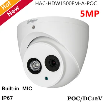 Dahua 5mp POC HDCVI Kamera HAC-HDW1500EM-A-POC Parama Pastatyti Mic ir POC Protingas IR 50m Lauko Vandeniui IP67 VAIZDO kamera