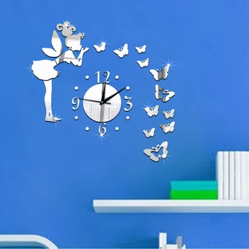 Creative 3D Sieninis Laikrodis Lipduką 