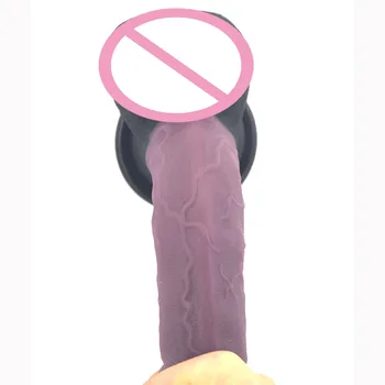 Silikono tikroviškas dildo 2018 naujas susiuvimo spalvos varpos siurbimo puodelis juodos raudonos sekso žaislai moterims, masturbator sekso parduotuvė
