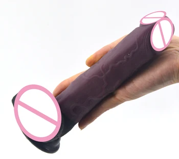 Silikono tikroviškas dildo 2018 naujas susiuvimo spalvos varpos siurbimo puodelis juodos raudonos sekso žaislai moterims, masturbator sekso parduotuvė