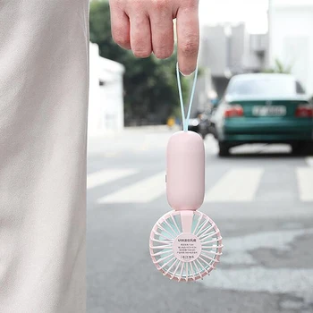 Naujas Delninis Ventiliatorius USB Įkrovimo Mini Nešiojamą Mažas Elektrinis Ventiliatorius Palmių Mini Kūrybinės Mažas Ventiliatorius(Pink)