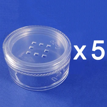 5 Vnt Pagamintas Taivanyje 20 gr Puodą Aišku, Sifter Konteinerių Plastiko Kosmetikos Atveju Makiažas biri pudra Jar (AY81P(20), S-C=5 vnt.)