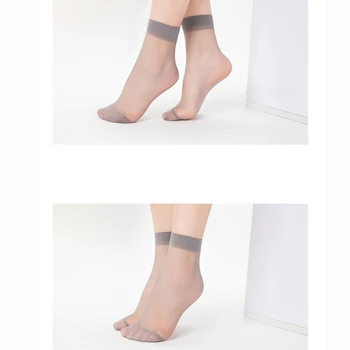 10 Pora Moterų Kojinės Elastinga Ultra-plonas Skaidrus Trumpas Kojines Kristalų Kojinės Aukštos Elastinga Oda, Spalvos Nailono Trumpas Kojines Karšto Parduodamas