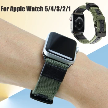 Sporto Nailono Audiniai Smart Žiūrėti Diržu, Apple Watch Band 6 5 4 3 2 1 44mm 40mm Apple Žiūrėti Nyon Apyrankė iWatch Riešo Diržas