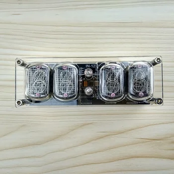 4-bitų integruota švyti vamzdis laikrodis-12A IN-12B laikrodis švyti vamzdis spalvotu LED DS3231 nixie laikrodis LED Backlight NAUJAS