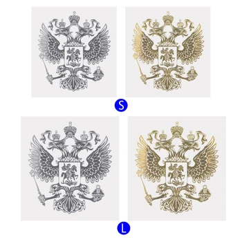 Karšto Naujas 1 Vnt herbas Rusijos Auto Automobilių Lipdukas rusijos Erelis Decal Lipdukai Automobilio Stiliaus Aukso / Skiedra Aukštos Kokybės