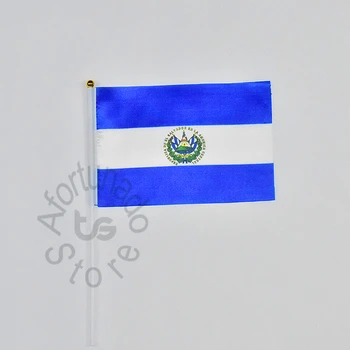 El Salvador vėliavos Banner 14*21cm vertus garbanojimo Nacionalinės vėliavos Namų Puošybai vėliavos banner