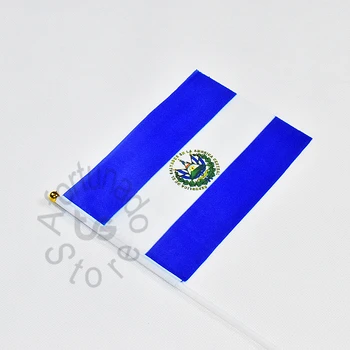 El Salvador vėliavos Banner 14*21cm vertus garbanojimo Nacionalinės vėliavos Namų Puošybai vėliavos banner