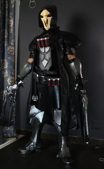 Individualų Gabriel Reyes Reaper Cosplay Kostiumas klasikinis odos, Pilnas komplektas