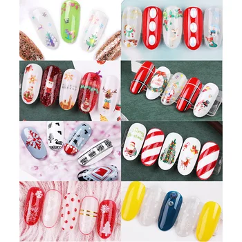 3D Kalėdų nagų lipduką snaigės lipdukai lipdukas slankmačiai nails art dizaino manikiūro akrilo apdaila