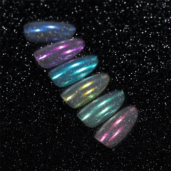 6 spalvų nagų dailės magija spalvos milteliai aurora 