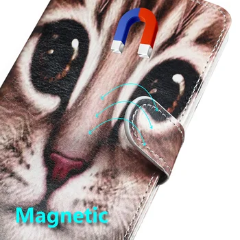 Cute Kačių Apversti Piniginės Odinis dėklas Smart Phone Silikoninis Galinio Dangtelio Korpuso Odos Coque Funda Etui Rubisafe už LG G8 ThinQ G8S ThinQ