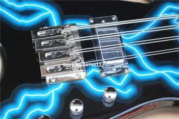Aukštos kokybės pasirinktinį 8 string bass guitar elektrinio boso, abnormity, mėlyna žaibo, nemokamas pristatymas
