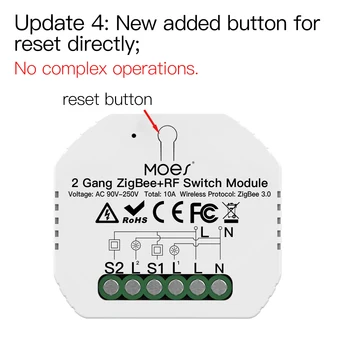 Tuya ZigBee 3.0 Smart Šviesos Jungiklis Relės Modulis 1/2/3 Gauja Smart Gyvenimas/Tuya App Kontrolės, Veikia su Alexa 