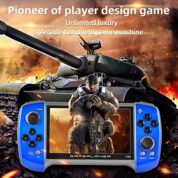 PSP delninis žaidimų konsolės 5.1-colių didelis ekranas, dual-grip baterija padidinti psp žaidimas arcade wireless gamepad gamepads
