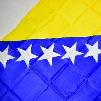 Bosnija ir Hercegovina 90*150cm vėliavos Banner 3x5 Koja Kabo valstybinė vėliava Namų Puošybai vėliava