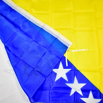 Bosnija ir Hercegovina 90*150cm vėliavos Banner 3x5 Koja Kabo valstybinė vėliava Namų Puošybai vėliava