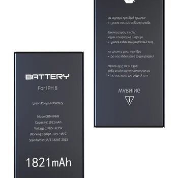 50PCS/Daug AAA Lygio E-Tikėjimas, Vidinė Ličio Baterija, iPhone 8 8G Pakeitimo Built-in Baterijos Nekilnojamojo 1821mAh testuotas