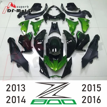 Naujas Blizgus Juodas Žalias ABS Plastiko Įpurškimo Lauktuvės Rinkinys Motociklo Purvasargiai Už Kawasaki Z800 Metų 2013 2016 13 - 16