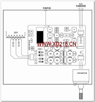 Du kartus AC12-15V HI-FI NE5532 + Bluetooth CSR8635 Garso gavimo modulis stereo stiprintuvas valdyba