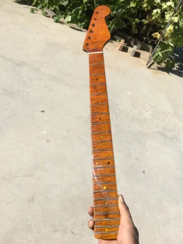 Naujas geltonas 21 nervintis Vienas Geras Nebaigtas elektrinės gitaros kaklo flam klevas pagaminti ir klevų fingerboard