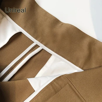 Unireal 2021 Naujas Streetwear Moterų Haremas Kelnės Aukštu Juosmeniu Atsitiktinis Laisvas Kelnes Fashion Švarkas Kelnės