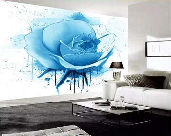 Beibehang 3D foto užsakymą sienų tapetai modernus minimalistinio ranka-dažytos animacinių filmų blue demon Ji freskos TV fono sienos