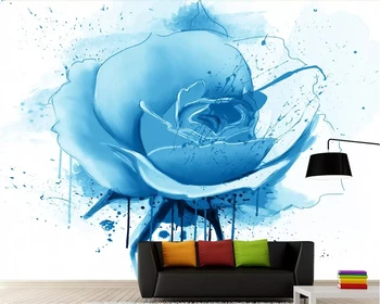 Beibehang 3D foto užsakymą sienų tapetai modernus minimalistinio ranka-dažytos animacinių filmų blue demon Ji freskos TV fono sienos