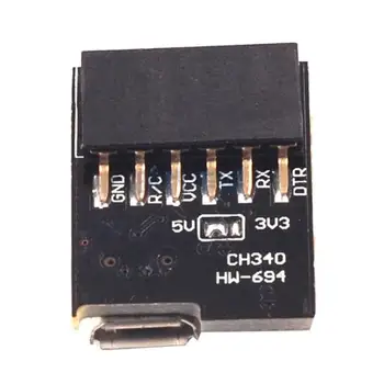 CH340G USB TTL modulio / į nuoseklųjį prievadą / download linija MICRO sąsaja / support 3.3 V 5V lentos