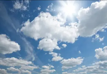 Foto Tapetai Gyvenimo Kambario, Miegamasis KTV Lubų Freskomis Tapetai, mėlynas dangus, balti debesys saulės freskos fone