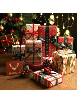 5 Vnt Kalėdų Elementas, Vyniojamasis Popierius, Vestuvių Dekoravimas Dovana Wrap Artware Pack GXMA