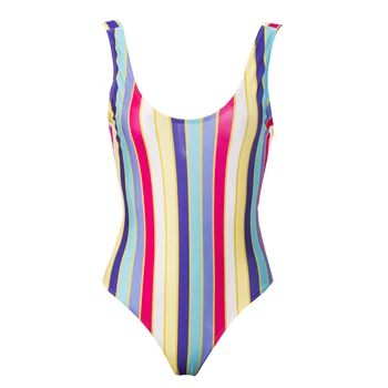 UK Moterys vientisas maudymosi Kostiumėliai, Bikini Mutil Dryžuotas Paminkštinta Push Up maudymosi kostiumėlį, Maudymosi kostiumą, Vasaros Paplūdimio