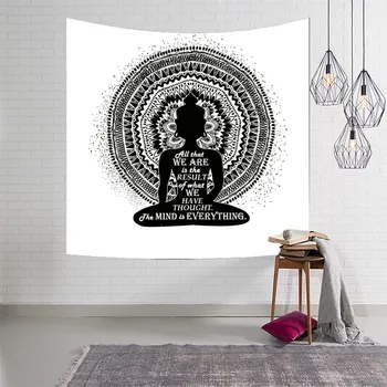 Indijos Religinių Mandala Raganavimas Gobelenas Šiuolaikinės Ins Stiliaus 3D Atspausdinti Polyestry Gobelenas Namų Meno Dekoro Kilimėlis Skara Antklodė