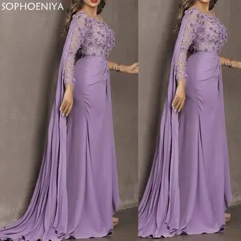 Naujas Atvykimo Skraiste Vieną Petį Violetinė Prom Dresses Ilgai Nėrinių Aplikacijos 3D Gėlės arabų Suknelės Vestido de festa