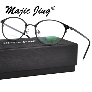Magija Jing nerūdijančio plieno RX optinių rėmelių visą ratlankio trumparegystė akiniai akiniai recepto akiniai vyrams F3103