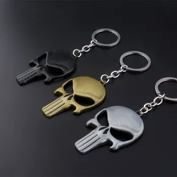 SG Terminatorius Keychains Galvos Kaukolės logotipas paketų prižiūrėtojų raktinę The Punisher Kaukolė Key Chain Punisher Skeletas Vyrų Keychains Cosplay Papuošalai