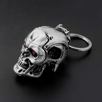 SG Terminatorius Keychains Galvos Kaukolės logotipas paketų prižiūrėtojų raktinę The Punisher Kaukolė Key Chain Punisher Skeletas Vyrų Keychains Cosplay Papuošalai