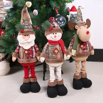 Kalėdų Lėlės Mielas Kalėdų Senelis, Senis Besmegenis Briedžių Lėlės Kalėdų Dekoracijos, Langų Puošyba, Vaikams Kalėdų Dovana Lėlės