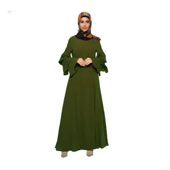 Musulmonų Moterys Abaja Maxi Suknelė Rūbeliai Jilbab Kaftan Dubajus Islamo Kokteilis Šaliai Arabų Suknelė Blyksnius Rankovės 2019 M. Rudenį Mados Suknelė