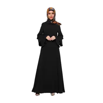 Musulmonų Moterys Abaja Maxi Suknelė Rūbeliai Jilbab Kaftan Dubajus Islamo Kokteilis Šaliai Arabų Suknelė Blyksnius Rankovės 2019 M. Rudenį Mados Suknelė