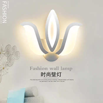 Patalpų akrilo sienos lempos led naktį miegoti, skaityti leselampe sienos šviesos diodų (led) balta namuose AC 90V-260V