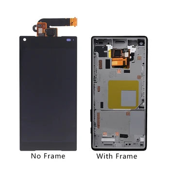 Tinka originalios Sony Xperia Z5 mažas LCD jutiklinis ekranas skaitmeninis keitiklis Sony Z5 mini E5823 E5803 ekranas, su rėmu