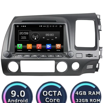 Roadlover Android 9.0 Automobilį, KOMPIUTERĮ, DVD Grotuvą, Vaizdo Honda Civic 2006-2011 RHD Stereo GPS Navigacijos Automagnitola Dvigubo Din Radijas