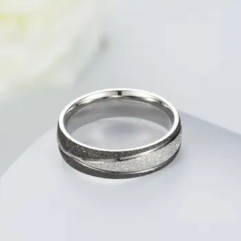 TRANKYTI pora sužadėtuvių žiedas, skirtas moterims, vyrams, smėlio susprogdino aukso spalvos nerūdijančio plieno CZ vestuviniai žiedai, papuošalai