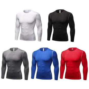 Vyrų Fitneso Veikia Mokymo Long Sleeve T Shirt Rudenį, Pavasarį Prakaitas, Greitai Sausas T-Shirt