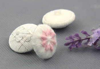 Nailono audiniu mygtuką vertus medžiaga sagtis moterų kailis mygtuką megztinis mygtuką kailio švarkelis mygtuką, 26mm