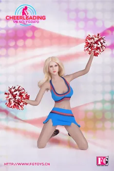 Gaisro Mergina Žaislai, 1:6 Cheerleaders FG047 cheerleaders sporto vest trumpas sijonas keturių spalvų moterų lėlės, kostiumai sandėlyje