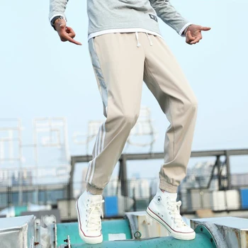 Vyrai Poilsiu Kelnės Mados Atsitiktinis Streetwear Hip-Hop Sweatpants Vyrų Sportinės Kelnės 2020 Naujos Haremo Mens Dryžuotos Kelnės